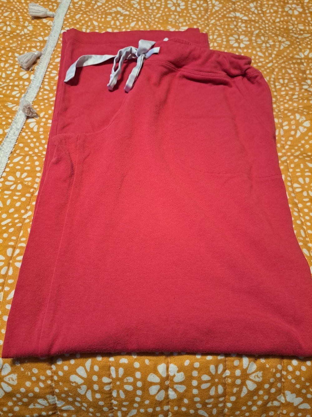 SOMA Coral Red w/Drawstring Lounge/bottoms, pajama bottoms,lightweight
